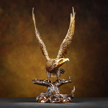 铜鹰摆件老鹰铜装饰摆设家居办公室公司乔迁开业礼品 大鹏展翅