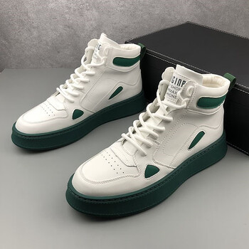梵侈赫尔轻奢品牌欧洲站男鞋高帮小白鞋男冬季加绒男士休闲板鞋韩版