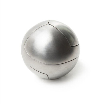 形puzzle限量榫卯gm同款十级难度高智商烧脑解密金属玩具 三合一铁球