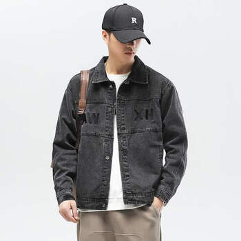 棉致森马旗下新款美式牛仔外套男秋冬季加绒男士潮牌复古宽松休闲夹克