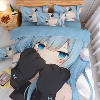 【京选优品】二次元动漫被套动漫二次元磨毛四件套猫羽雫印花床品被套
