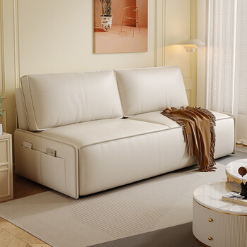 林派森豆腐块沙发床猫爪布两用客厅卧室书房双人小户型可折叠沙发床