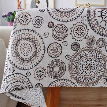 雪欧菲简约北欧ins桌布棉麻格子茶几布餐桌布艺小清新长正方形花边