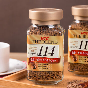 南美豹日本悠诗诗速溶黑咖啡117114组合瓶装纯咖啡粉114金瓶约冲45杯1