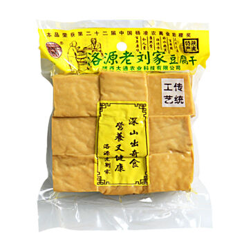 陝西特產洛南洛源老劉家原味豆腐乾即食代餐休閒豆製品零食小包裝香乾