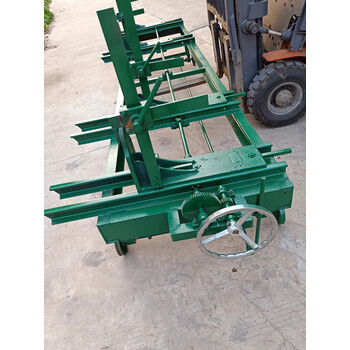 蓝淘定制2米4米手推焊件铸铁跑车行车木工机械带锯机跑车系列4米4桩手