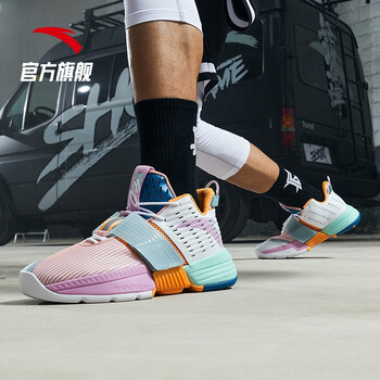 安踏篮球鞋男鞋横扫2代kt汤普森运动鞋春秋季中帮透气减震实战耐磨