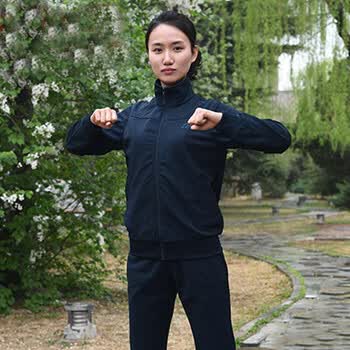 长袖体能服套装男 新式作训服 春秋季户外运动服军迷服饰 藏青色 (女