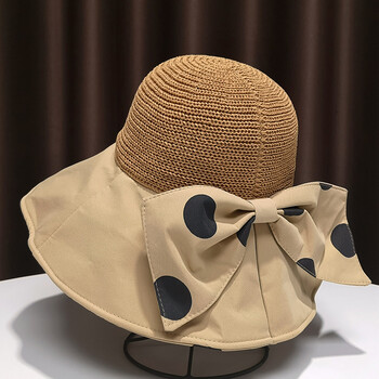 女式亚麻渔夫帽鱼夫女帽夏季帽子夏天薄款遮阳帽太阳帽夏凉帽编织棉麻