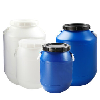 越越尚 化工塑料桶50升蓝色3.7斤 发酵泔水桶 实验废液收集桶圆桶大水桶废液泔水桶塑胶桶带盖加厚YYS-YT-L02