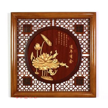 琉唐艺汇木雕挂画沙发背景墙餐厅挂画现代客厅装饰挂画卧室中式壁画挂