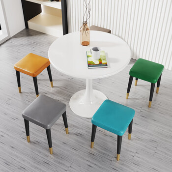 天籁昇景轻奢餐椅现代简约家用餐桌椅子可叠放化妆ins风铁艺 定制