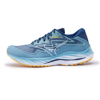 美津浓mizuno23春夏新款弹性梭织鞋面缓震回弹跑鞋rider27ssw04蓝色