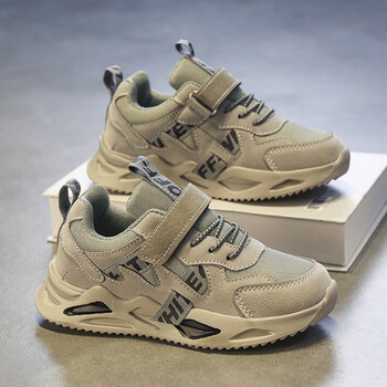 aqfb安·踏踏鞋春秋新款学生耐磨运动鞋中大童休闲老爹鞋特步步 灰色