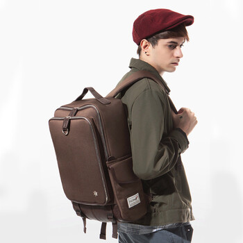 炫方韩国exit双肩包潮男韩版青年休闲背包2021款学生书包笔记本电脑包