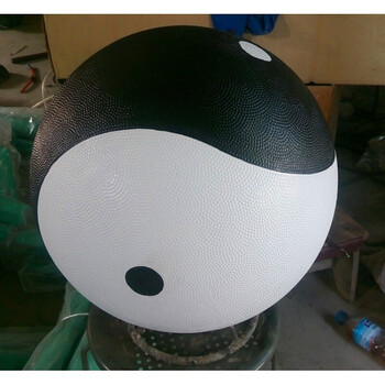 橡胶八卦太极球健身球揉推球柔力球晨练太极球行功太极球八卦球黑白