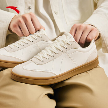 安踏德训鞋男鞋秋季复古潮流小白鞋男女同款板鞋休闲鞋运动鞋