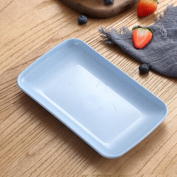蓝爱托盘茶盘塑料家用菜盘水杯盘长方形盘子日式创意餐盘寿司方盘水果