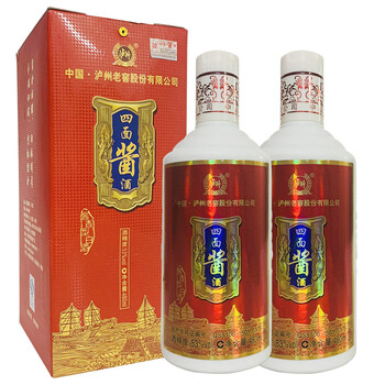 泸州老窖四面酱酒红酱53度酱香型白酒2015年480mlx2瓶