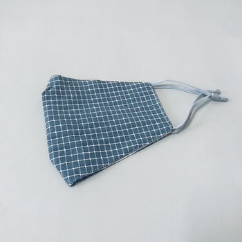 简菲蝶新品口罩布料2022夏季防晒透气男女加大成人时尚格子口罩可水洗