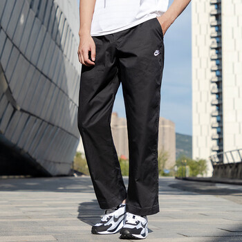 耐克nike男裤子2024春季新款时尚运动裤训练透气休闲梭织直筒长裤dx