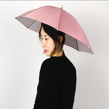 库班猪伞帽头戴遮阳晴雨伞钓鱼帽子伞男女防晒儿童户外垂钓斗笠雨伞