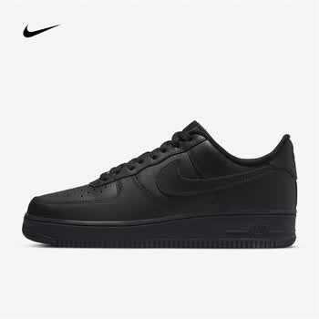 耐克(nike)air force 1 07 男子af1纯黑空军一号黑武士低帮运动鞋 cw