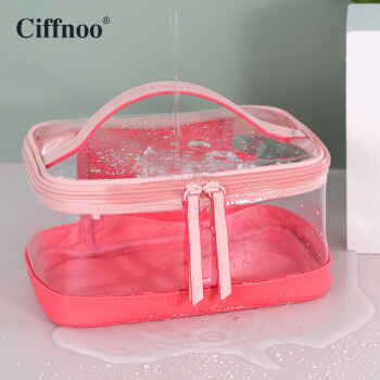 琪斐诺（Ciffnoo）高颜值化妆包2021新款粉色手提防水洗漱包旅行洗漱套装收纳包 CFN0205 西瓜红