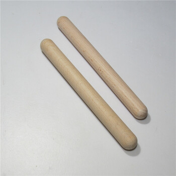 儿童打击乐器学校幼儿园奥尔夫音乐早教教具木质无漆打棒节奏棒圆头一