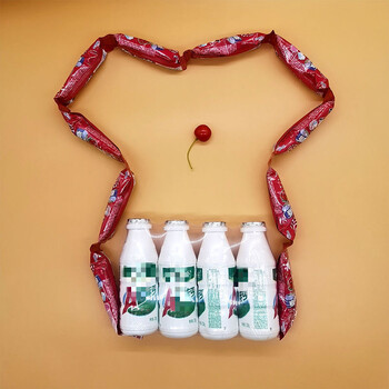 秋天的个零食包包双肩包抖音同款网红棒棒糖 牛奶儿童礼物 (挎包)10