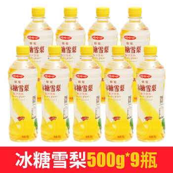 娃哈哈冰糖雪梨500g瓶整箱 瓶装果汁饮料饮品 新日期冰糖雪梨500ml*9