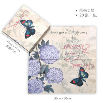 一次性餐垫欧式彩色印花折叠一次性餐巾纸巾架西餐厅烘焙派对口布面巾盒餐垫蝴蝶夫人一包 张 单张2层 图片价格品牌报价 京东