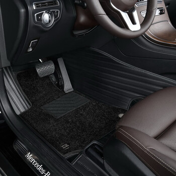 汽车脚垫黑色皮革商务黑仿羊绒专车定制7座专拍7座定制5座拍5座即可