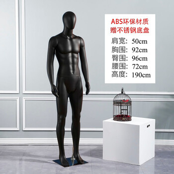 全身模特道具男全身人体假人塑料人台仿真模型西服男装店服装橱窗拍摄