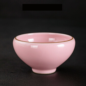 容山堂固德樱花粉汝窑茶杯大号主人杯单杯个人专用女茶具功夫茶盏樱花