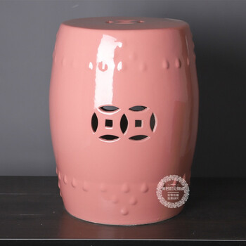 景德陶瓷鼓凳景德镇家居陶瓷凳子鼓凳浴凳凉凳绣墩装饰换鞋凳酒吧圆凳