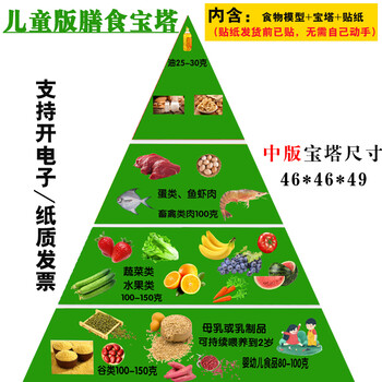 平衡饮食金字塔仿真营养食物交换份模型中版儿童版膳食宝塔支持开发票