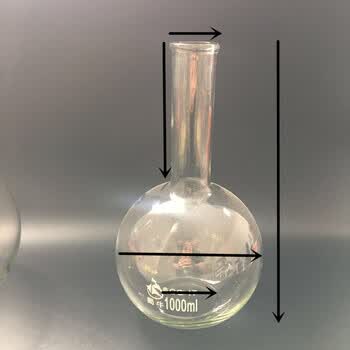 长颈圆底烧瓶单口平底烧瓶100/250/500/1000ml玻璃蒸馏烧瓶蜀牛 50ml