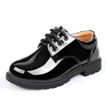 瑞央男童小皮鞋黑色学生中大童小男孩白色春秋儿童演出鞋英伦风表演鞋