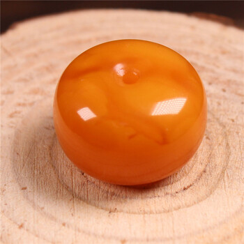 天然蜜蜡俄料古董老蜜蜡墩子散珠 金刚星月隔珠老型 珠车轮珠顶珠