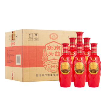 剑南春 剑南头曲(红淡雅)52度 500ml*6瓶 整箱装 浓香型白酒