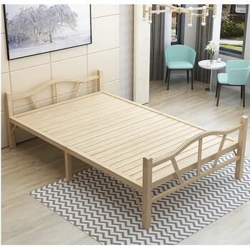 惠千贝单人床竹木 木板床床单人硬板单人床硬家用午休单人床简易