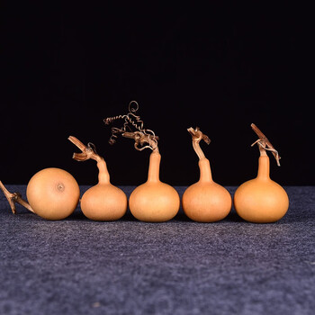 清江引包浆老葫芦精品手捻小把玩做旧紫皮文玩摆件手把件草里金 精选