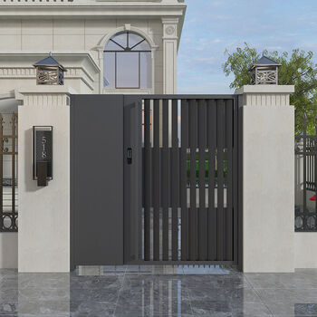 门镀锌农村自建房单开双开门铝艺庭院门铁艺大门花园门室外铝合金材质