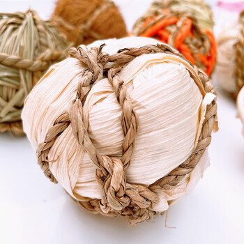 草球兔子解闷零食物磨牙磨爪宠物用品耐咬给小兔子玩的 玉米叶球1个