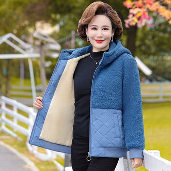 恒源祥中老年女冬季棉袄女40到50岁加厚保暖棉衣妈妈装冬装加绒棉服