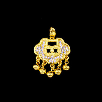 夏季新款平安小锁单吊坠锁骨项链女生轻奢高级感简约镀金首饰 单独带