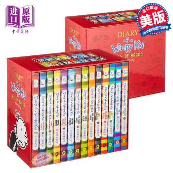 美版小屁孩日记1-14册故事盒装 英文儿童文学 Diary of a Wimpy Kid