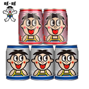 旺旺旺仔牛奶 o泡果奶味饮料245mll旺仔牛奶原味铁罐组合 【o泡果奶味