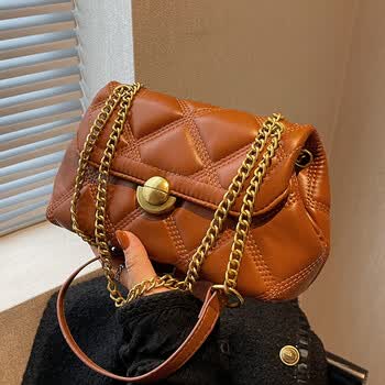 酷奇袋鼠kuqidaishu今年流行小包包女包2023新款潮时尚秋冬菱格链条斜